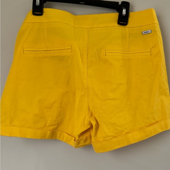 Barbour Yellow Cotton Button-Accent Shorts - Picture 2 of 2